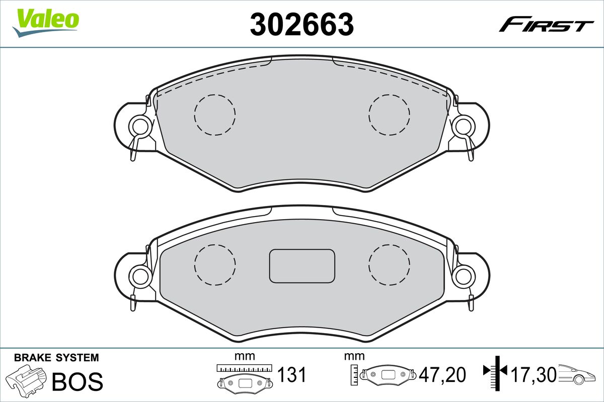 VALEO Fékbetét, mind 302663_VALEO